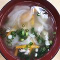 kuro～'s cooksnap of when they made 簡単！豚肉のすまし汁♪めっけ.
