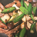 みゆぽそ's cooksnap of when they made おくらと椎茸のバター醤油炒め♡.