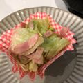 クックLO1YBH☆'s cooksnap of when they made お弁当に♪ベーコンレタスのさっぱり炒め.
