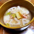 harinzm's cooksnap of when they made 長ネギと蓮根のごちそうスープ♪.