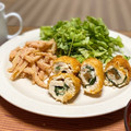 akitchen15's cooksnap of when they made 定番【ササミの梅大葉巻き揚げ】ささみ天.