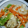 ymd88's cooksnap of when they made ★給料日前に！ちくわと豆腐の玉子炒め★.