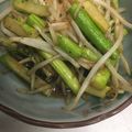 キャップとラム's cooksnap of when they made アスパラともやし炒め.
