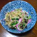 ゆめぺこ's cooksnap of when they made サッと簡単～！！三つ葉の辛子たぬき和え✿.