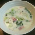 kyuko☆'s cooksnap of when they made 白菜と舞茸ベーコンのミルクスープ♪.