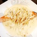 える°'s cooksnap of when they made 簡単！鮭とキノコの生クリームソース！.