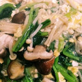 かぁちゃんっ's cooksnap of when they made 小松菜とえのきといり卵とろとろあんかけ煮.