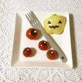 puniＫ's cooksnap of when they made ハロウィンに！ミニトマトで目玉.