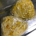 夕飯は６時です's cooksnap of when they made おにぎり大好き★①天かすめんつゆ味.
