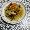 松潤LOVE♥️♥️'s cooksnap of when they made 麺つゆで簡単☆小松菜と揚げの煮びたし.