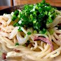 ＊あんずあん＊'s cooksnap of when they made 濃厚～！塩辛とクリームチーズのパスタ.