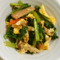 urararara's cooksnap of when they made 小松菜＊きのこと焼豚の中華味炒め♪.