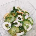 amjkao's cooksnap of when they made 胡瓜とちくわの酢の物.