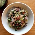 caruga's cooksnap of when they made vol.18 鰺と梅のなめろう丼.