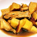 ふぅ〜さん's cooksnap of when they made さつまいもと手羽中の煮物.