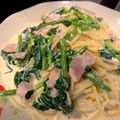 ゆいそぎんちゃく's cooksnap of when they made ほうれん草とベーコンの豆乳カルボナーラ.