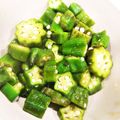 島猫。's cooksnap of when they made ★☆2分で完成☆★☆オクラの和え物☆★.