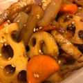 横国系やきう女子's cooksnap of when they made 根菜とこんにゃくの黒酢炒め煮.