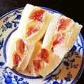 金魚のひらり's cooksnap of when they made おもてなしにも!桃のミニサンドイッチ.