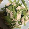 食べまくり's cooksnap of when they made ウマい！！　小松菜と鶏むね肉の和えもの.