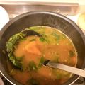 ちょこまなな＊°'s cooksnap of when they made 簡単♪ほうれん草と かぼちゃのお味噌汁.