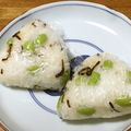 おはなすき's cooksnap of when they made 枝豆塩こんぶおにぎり！.