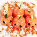りん＆れいママ's cooksnap of when they made 【ハロウィン】サーモンで簡単手まり寿司♪.