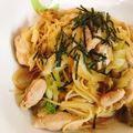 ぱんだ170071's cooksnap of when they made 簡単！鶏ササミとキャベツの♡和風パスタ.