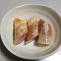 じう630's cooksnap of when they made 余った餃子の皮でソーセージ巻き.
