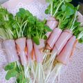 momocookin's cooksnap of when they made お弁当に☆ハムのかいわれ巻き.