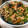 たべたべこ's cooksnap of when they made ピーマン、しめじ、ひき肉のカレー炒め.