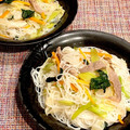 なつき☆ミ's cooksnap of when they made 小松菜と豚肉の旨辛和風ビーフン.