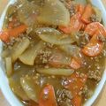 ちーゆづアーちゃん☆'s cooksnap of when they made 大根・人参の和風ミンチカレー煮♪.