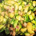 ※Kei's cooksnap of when they made ブラッセルスプラウト&ベーコン炒め.