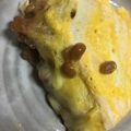 komasan♪'s cooksnap of when they made 糖質制限中も！巻かない納豆チーズオムレツ.