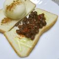 ジョングレ's cooksnap of when they made ❁あんこと七味とチーズのトースト❁.