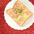 ふたごゆき's cooksnap of when they made おさかなソーセージトースト.