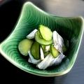 よこ耳ねこ's cooksnap of when they made 太刀魚と胡瓜と大葉の酢の物.