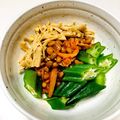 azbjbn's cooksnap of when they made 納豆とオクラのなめ茸和え♪.