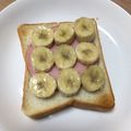 亜久里's cooksnap of when they made バナナ＆ハムトースト.