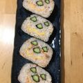 makikost's cooksnap of when they made ハロウィン♪おばけかぼちゃの巻き寿司.