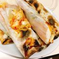 …皐月姫…'s cooksnap of when they made 簡単おつまみ♪餃子皮deキムチチーズパイ.