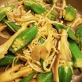 chiaki6118's cooksnap of when they made オクラとキノコの辛味噌炒め.