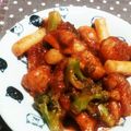 まぶたん's cooksnap of when they made 餅消費。ランチに♡辛味鶏の餅チーズ炒め.