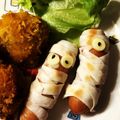 ちょこなぉ's cooksnap of when they made ハロウィン！ウインナーのミイラ男.