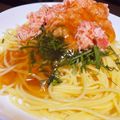 e9riii's cooksnap of when they made 食堂で大人気！めんたいおろしスパゲティ♪.