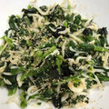。mican。's cooksnap of when they made 激ウマ♬ ほうれん草のしらす、海苔和え.