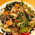 naike's cooksnap of when they made 小松菜と豚挽の簡単焼きそば！.
