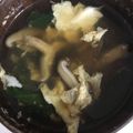 クックPW9C2T☆'s cooksnap of when they made ほうれん草と椎茸、卵のお吸いもの.