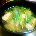 あんまかろん☆'s cooksnap of when they made 春菊のみそ汁.